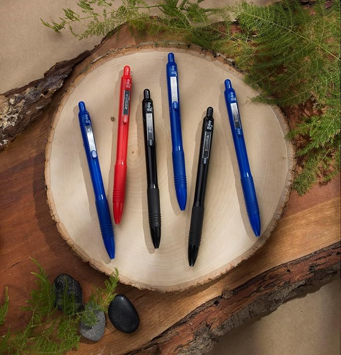 Zebra Pen Z-Grip Recycled Retractable Ballpoint Pens, 1.0mm, Blue Ink, Durable Metal Clip, 68% Recycled (GRS Certified; Global Recycled Standards), School & Office Supplies, 48-Pack (20428)