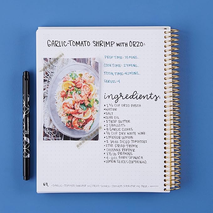 Erin Condren 8.5" X 11" Spiral Bound Dot Grid Journal Notebook - Watercolor Blooms, 5Mm Dot Grid, 160 Page Writing, Drawing & Art Notebook, 80Lb Thick Paper, Stickers Included