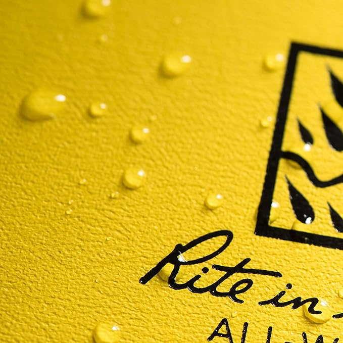 Rite in the Rain Weatherproof Hard Cover Sketchbook Notebook, 4.75" x 7.5", Yellow Cover, Blank Pattern (No. 330F)