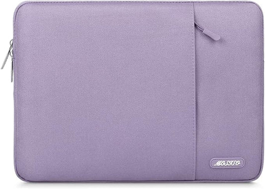 MOSISO Laptop Case 16 inch, 15-15.6 inch Laptop Sleeve Compatible with MacBook Pro 16 M4 M3 M2 M1, HP Acer Dell Lenovo ASUS Notebook, Polyester Vertical Computer Sleeve Bag with Pocket, Purple