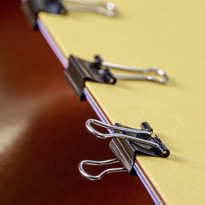 Officemate Mini Binder Clips, Black, (99010), 12 Count (Pack of 12)