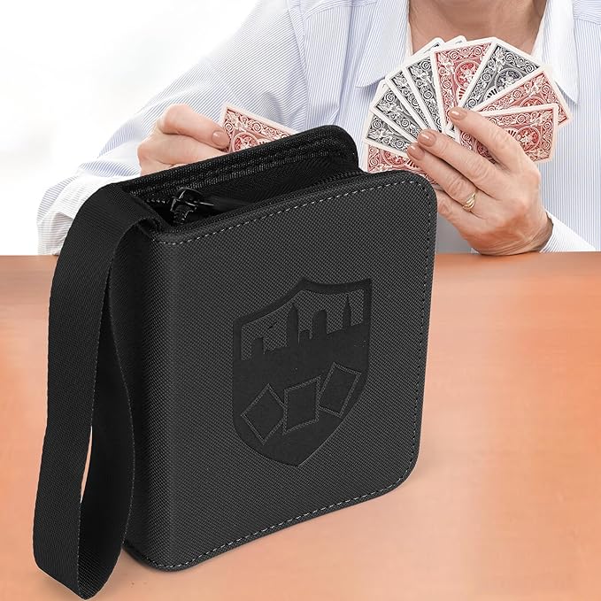 Mini Card Binder 1 Pocket, 80 Pockets Trading Card Binder, Premium Small 2 Pocket Trading Card Collection Album Folder with 40 Sleeves Double Sided - Gifts for Kids (Black）