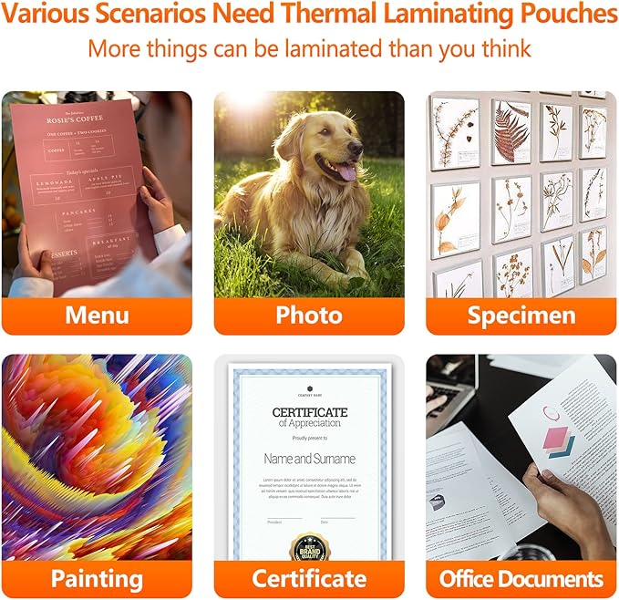 SJPACK Thermal Laminating Pouches, 9 x 11.5 Inches Laminating Sheets, 3 mil Thick Laminate Sheets, 2000 Pack,Clear