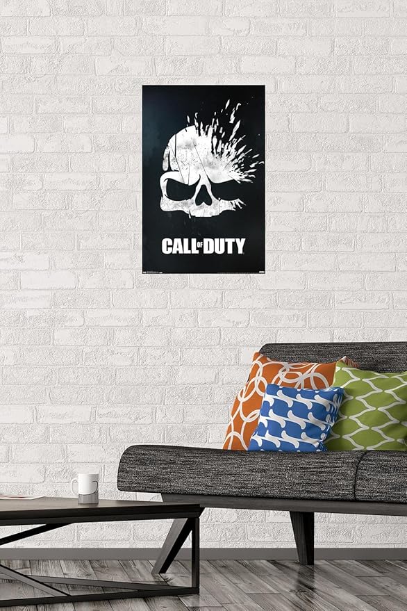 Trends International Call of Duty - Skull Wall Poster, 14.725" x 22.375", Premium Poster & Mount Bundle