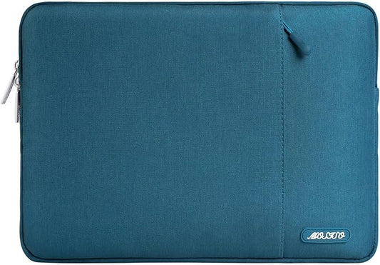 MOSISO Laptop Case 14 inch, 14 inch Laptop Sleeve Compatible with HP Lenovo Dell ASUS Acer, HP Stream, Dell Latitude, Lenovo IdeaPad, Polyester Vertical Computer Sleeve Bag with Pocket, Deep Teal