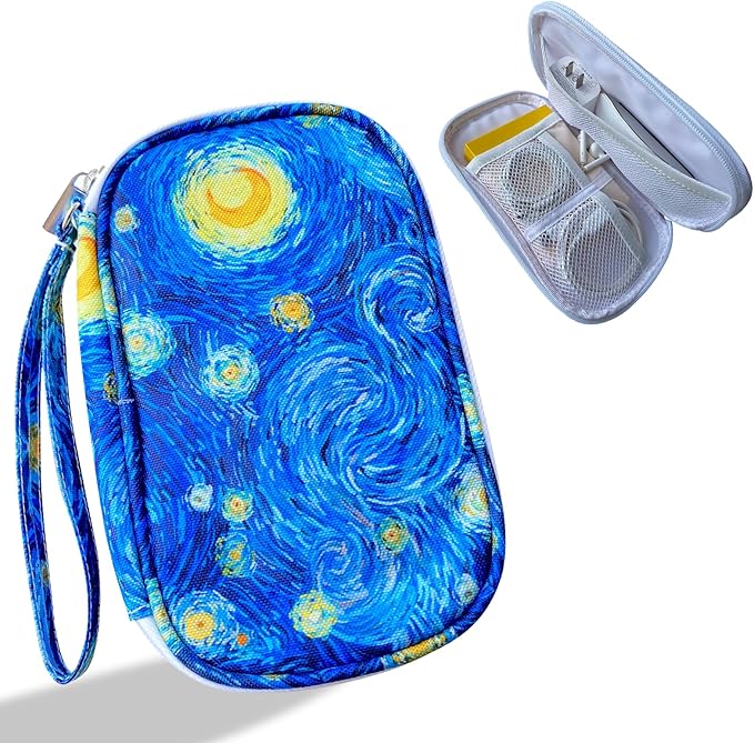Electronics Organizer Travel Case, Cable Organizer Travel Essentials Tech Pouch,Suitable for Charger, Cable, Phone，Flash Drive,Starry Sky