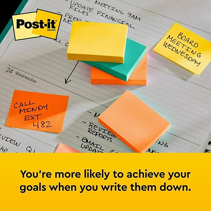 Post-it Mini Notes, 1 3/8 in. x 1 7/8 in., 12 Sticky Notes Pads, 100 Sheets per Pad, Poptimistic Collection, School Supplies and Oﬃce Products, The Original Post-it Note