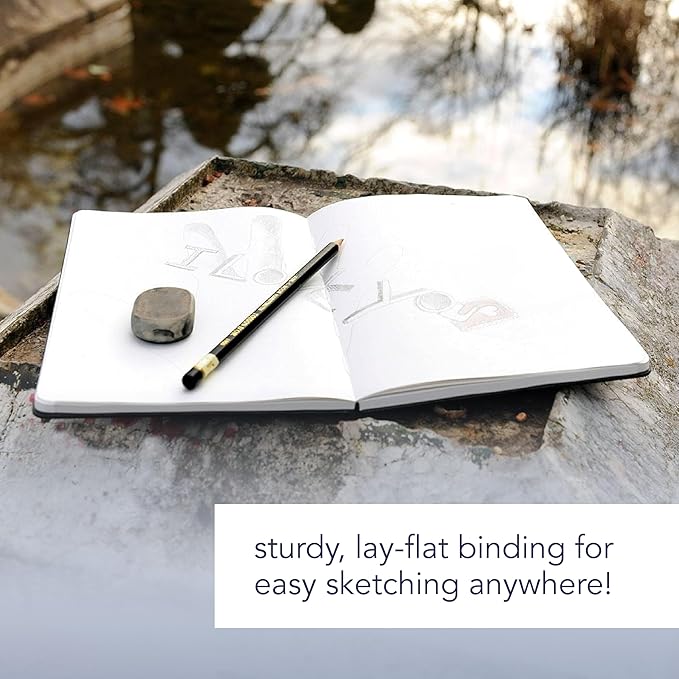 Canson Artist Series Sketch Book, Hardbound, 5.5x8.5 inches, 108 Sheets - Lay Flat Art Notebook