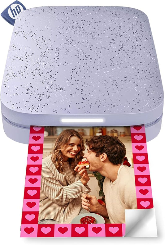 HP Sprocket Portable 2x3 Instant Photo Printer (Lilac) Print Pictures on Zink Sticky-Backed Paper from Your iOS & Android Device.