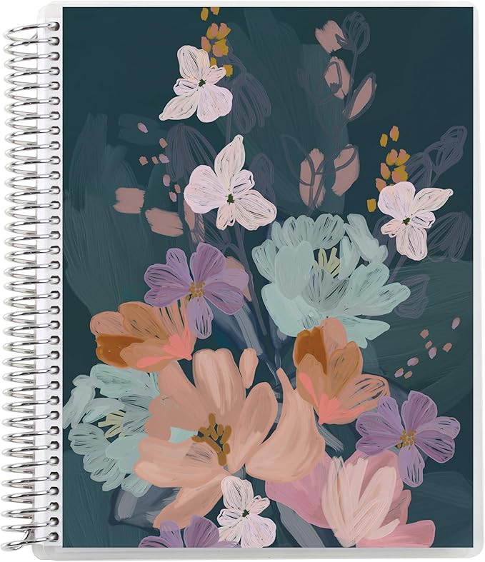 Erin Condren Dot Grid 8.5x11 Bold Blooms Cover Notebook Spiral Bound Journal for Writing, and Note Taking, Premium Paper, Stylish Floral Cover, Perfect for School, Office, and Creative Planning