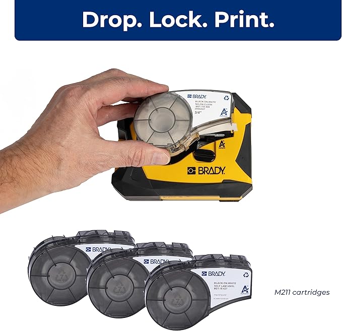 Brady M211 Portable Bluetooth Monochrome Label Printer, Yellow/Black