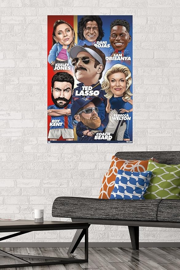 Ted Lasso - Character Grid Wall Poster, 34L" x 22.4W", Premium Unframed Version