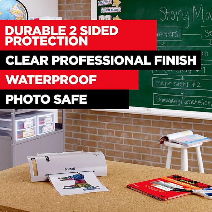 Scotch Thermal Laminating Pouches Premium Quality, 5 Mil Thick for Extra Protection, 20 Pack Business Card Size Laminating Sheets, Our Most Durable Lamination Pouch, 2.3 x 3.7 inches (TP5851-20)