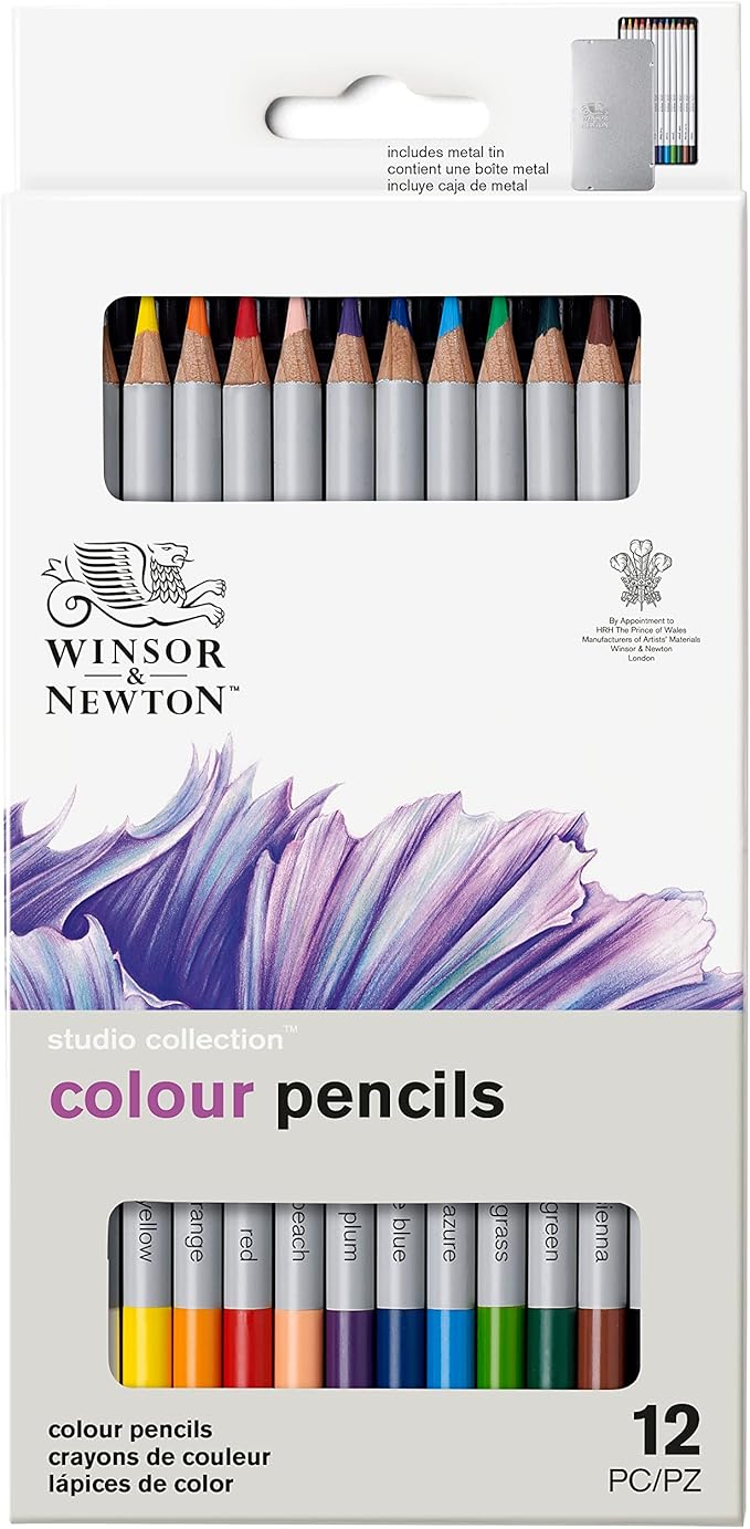 Winsor & Newton Studio Collection Artist Pencils, Color Pencils, Set of 12