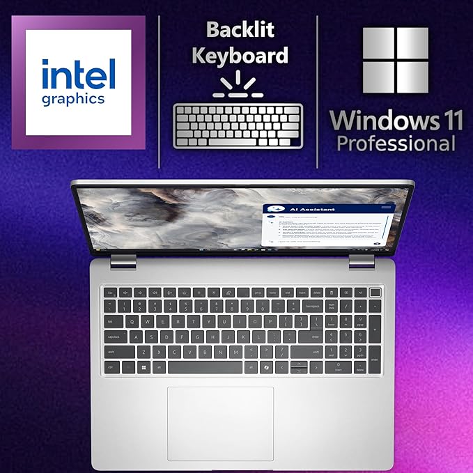 Dell Pro 16 Plus PB16250 (Replaces Latitude 5550) AI Business Notebook 16" FHD+ Intel Ultra 7-265U, 32GB DDR5 RAM, 2TB SSD PCIe, Wi-Fi 6E, BT, Backlit Keyboard, HD Webcam, RJ-45, Win 11 Pro - Silver
