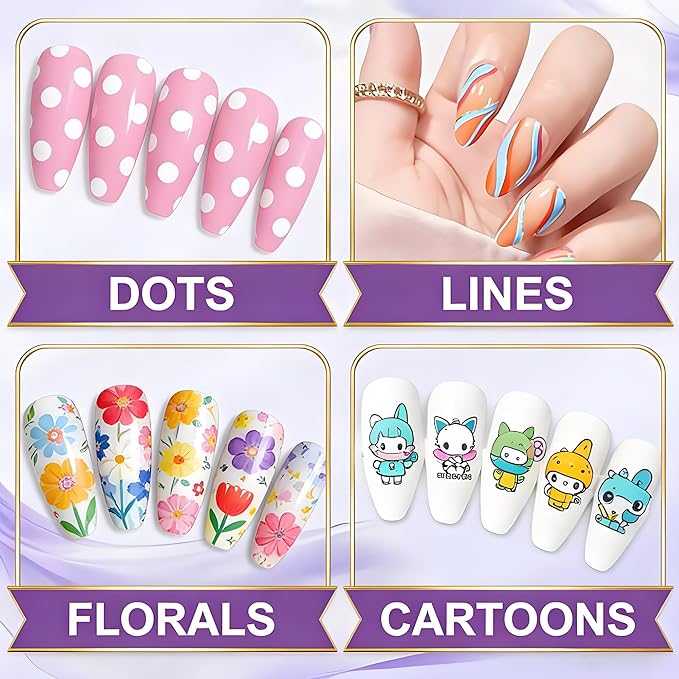 12 Colors Nails Art Pens Set,Upgraded 3D Nails Art Markers for Gel Nails,DIY Nails Art Marker Drawing Painting Liner Pen,Nails Art Nail DIY Decoration for Kids (C-3 Set)