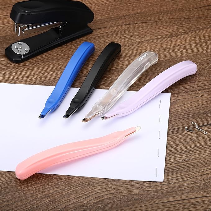PATIKIL Staple Remover, 2 Pack Magnetic Staple Puller Desktop Removal Tool Cutting Tool for Office Home, Clear