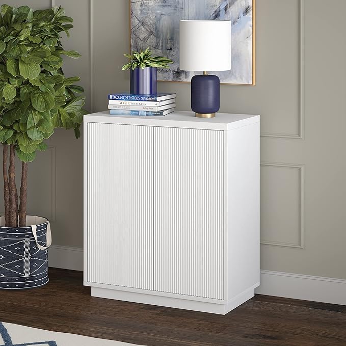 Henn&Hart Alston Accent Cabinet, 28" Wide, White