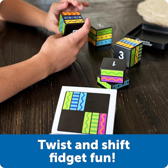 Learning Resources Brainometry Cubed, 3D Puzzle, Fidget Toys, Puzzles, Sensory Toys, Fidget Cube, Brain Games, Math Manipulatives, STEM Kits, Montessori