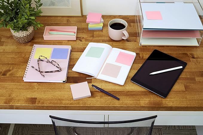 Post-it Greener Notes, 4x6 in, 5 Pads, America's #1 Favorite Sticky Notes, Sweet Sprinkles Collection, Pastel Colors, Clean Removal, 100% Recycled Material (660-RP-A)