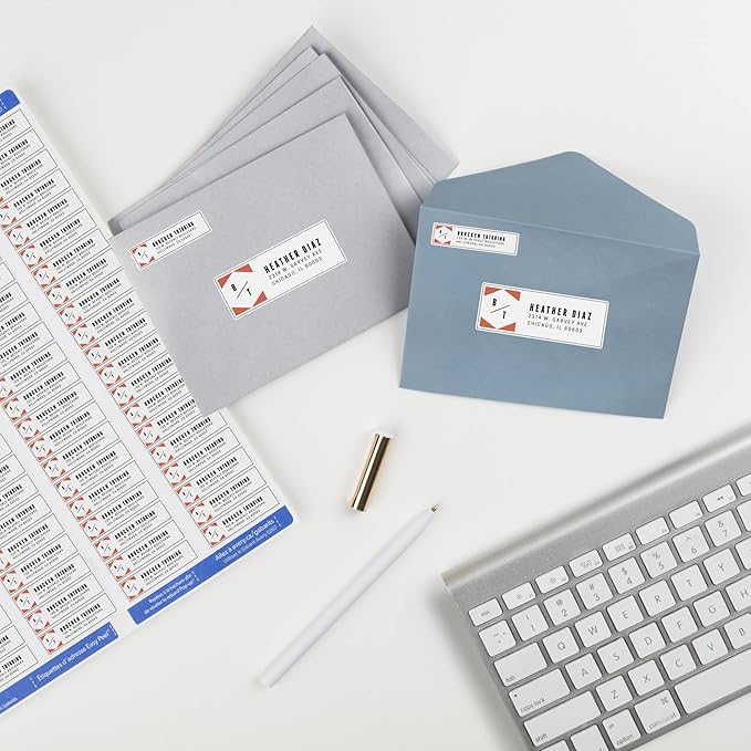 Avery Mailing Address Labels,Laser Printers, 2,000 Labels,1/2x1-3/4,Permanent Adhesive,Easy Peel,5 Packs(5267)