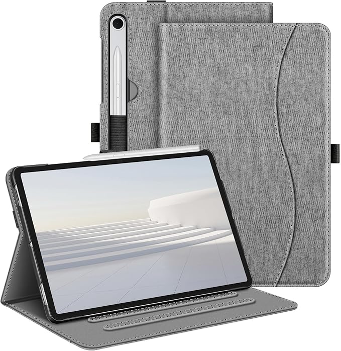 Fintie Case for Samsung Galaxy Tab S10 Lite/ S10 FE/ S9 FE 5G 10.9 Inch/Tab S9 11 Inch with S Pen Holder, Multi-Angle Viewing Protective Cover with Pocket, Auto Sleep/Wake, Grey