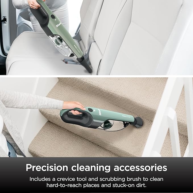 Shark UltraCyclone Pro Cordless Handheld Vacuum, Powerful Suction, Handheld Vacuum for Car & Home, Crevice Tool, Scrubbing Brush, Lightweight, XL Dust Cup, Black/Green, CH901