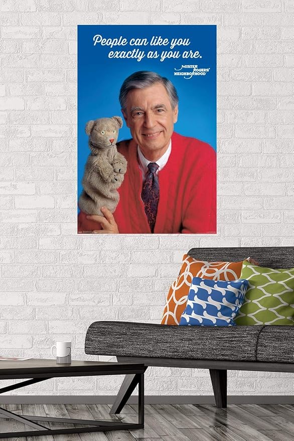 Trends International Mister Rogers - As You Are Wall Poster, 22.375" x 34", Poster & Mount Bundle