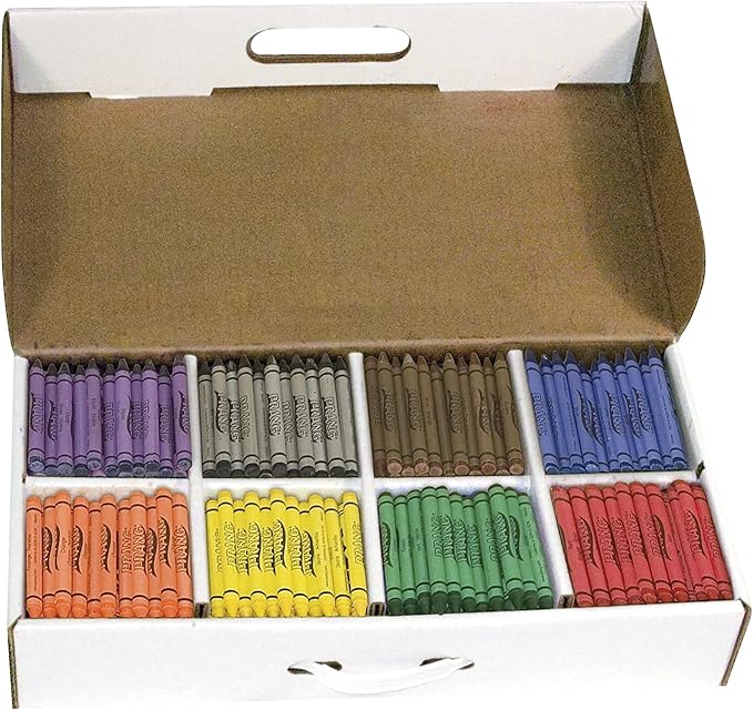 Prang Bulk Crayons Master Pack, 8 Assorted Colors, Standard Size, 400 Count