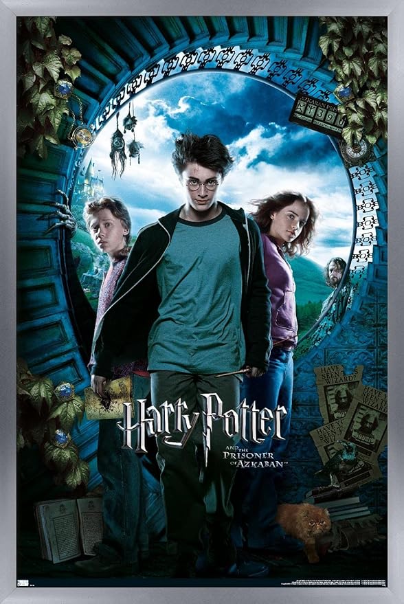 Trends International Harry Potter and the Prisoner of Azkaban - Sky One Sheet Wall Poster, 22.37" x 34.00", Silver Framed Version