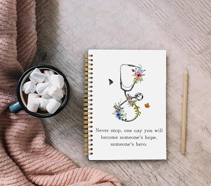 Ecezatik Nurse Notebook, Nursing Notebook, Nurse Appreciation Gifts, Registered Nurse RN Gifts, Nurse Practitioner Gifts, Nurse Office Supplies, Nurse's Prayer Spiral Notebook 5.5x8.3 Inches