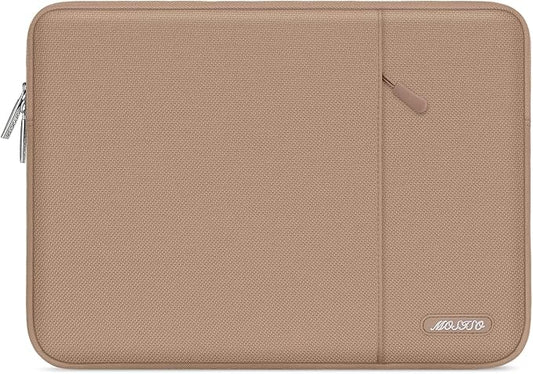 MOSISO Laptop Case 13 inch, 13 inch Laptop Sleeve Compatible with MacBook Air M4 M3 M2 M1 2025-2018 / Pro M2 M1 2025-2016, Polyester Vertical Computer Sleeve Bag with Pocket, Bronze Brown