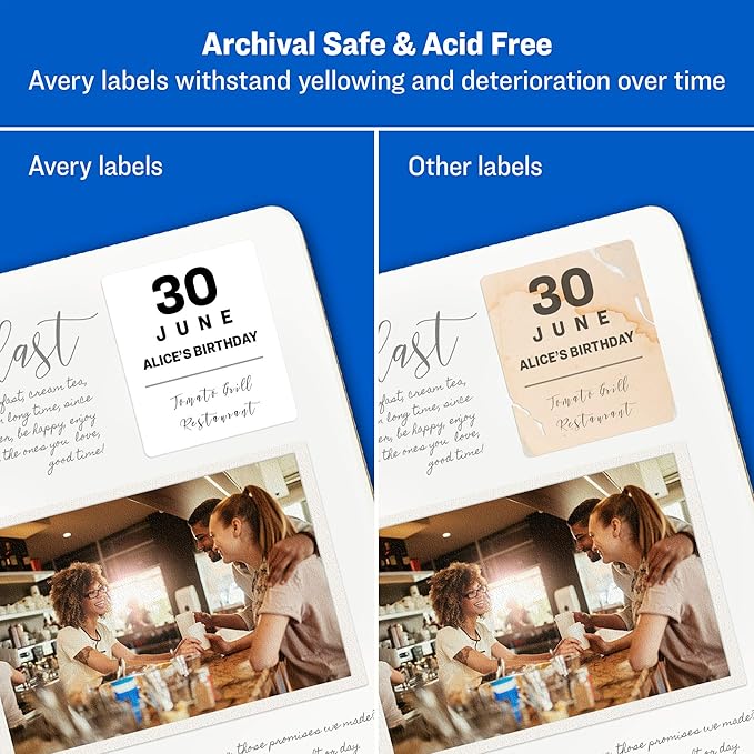 Avery ID Labels, Sure Feed Technology, Permanent Adhesive, 2" x 2-5/8", 225 Labels (6572)