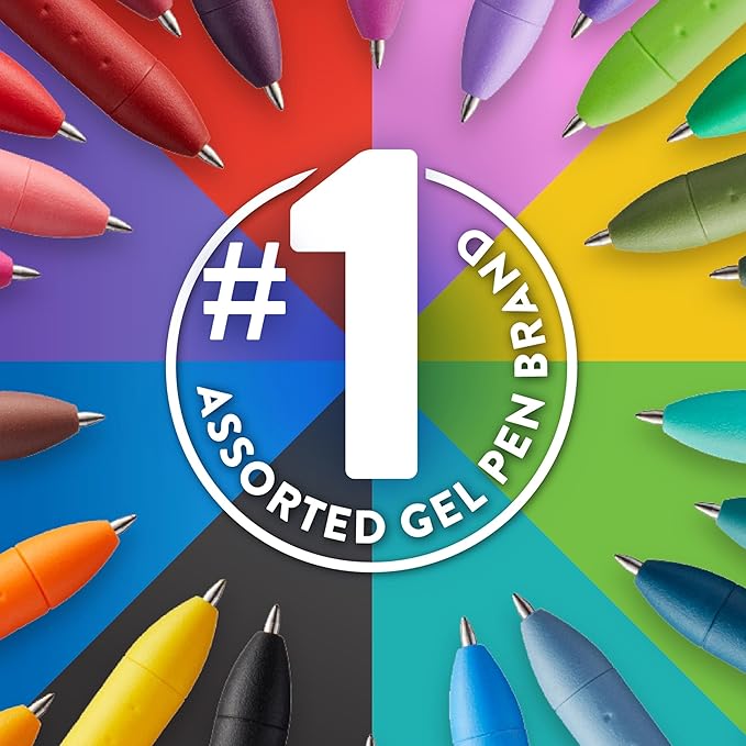 Paper Mate Colorful Gel Pens - InkJoy Gel Pens Assorted Medium Point (0.7). Perfect for Vibrant Colored Writing and Sketching InkJoy 42 Count, Pack of 3