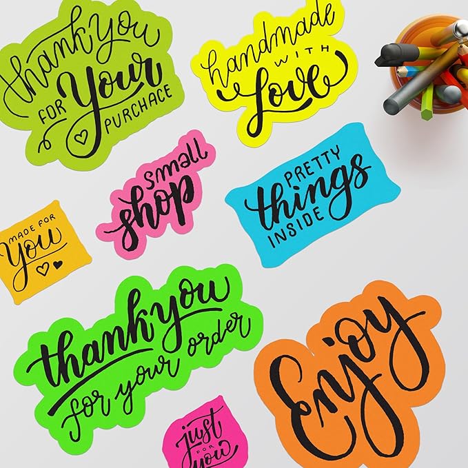 Avery Printable Sticker Paper, 8-1/2" x 11", Full-Sheet Labels, Bright Blue Labels, Laser/Inkjet Printable, 10 Total, Great for Packaging and Stickers
