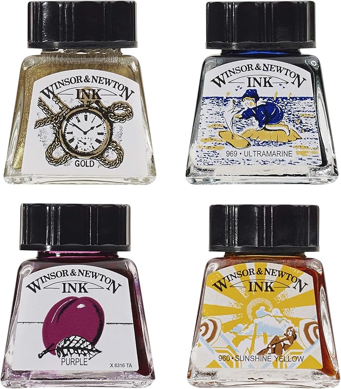 Winsor & Newton Drawing Ink, 14ml Bottle, Blue
