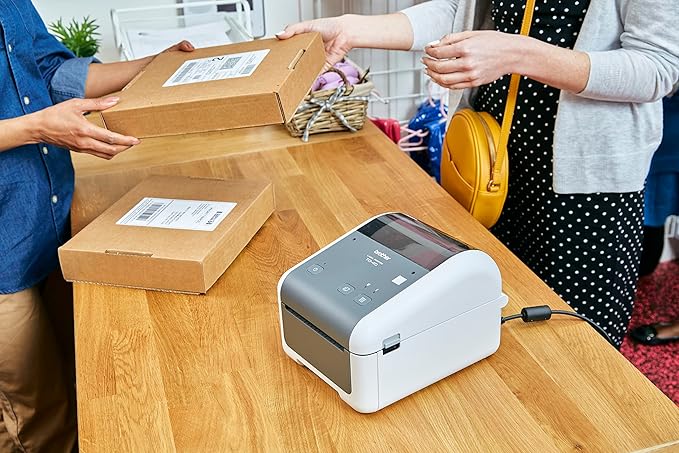 Brother TD-4210D 4-inch Entry Level Direct Thermal Desktop Printer, Print Labels and Receipts, 203dpi, 5ips, USB 2.0