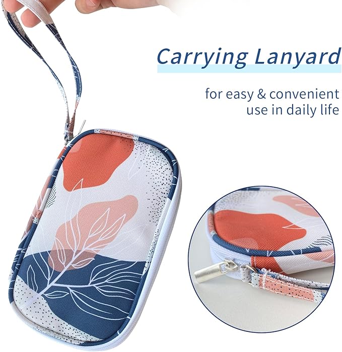 Electronics Organizer Travel Case, Cable Organizer Travel Essentials Tech Pouch,Suitable for Charger, Cable, Phone，Flash Drive,Desert leaf