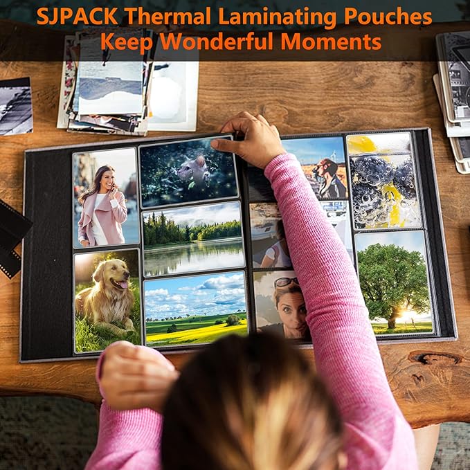 SJPACK Thermal Laminating Pouches, 9 x 11.5 Inches Laminating Sheets, 3 mil Thick Laminate Sheets, 1000 Pack,Clear