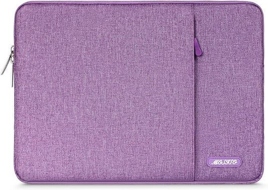 MOSISO Laptop Case 13 inch, 13 inch Laptop Sleeve Compatible with MacBook Air M4 M3 M2 M1 2025-2018 / Pro M2 M1 2025-2016, Polyester Vertical Computer Sleeve Bag with Pocket, Light Violet