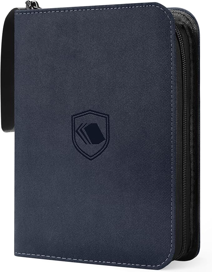 900 Pockets Trading Card Binder, PU Cover Zipper Card Collection Album, Sturdy Card Folder Holder for MTG, TCG, Game Cards, Sports Cards
