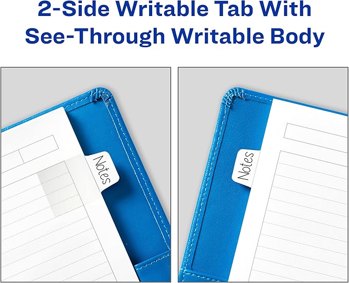 Avery Mini Ultra Tabs, 1" x 1.5", 2-Side Writable, White, 40 Repositionable Tabs (74788)
