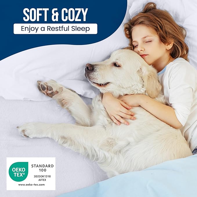 Utopia Bedding Waterproof Mattress Protector King Size 2 Pack, 200 GSM Breathable Terry Mattress Cover, Fitted Style with Stretchable Pockets (White)