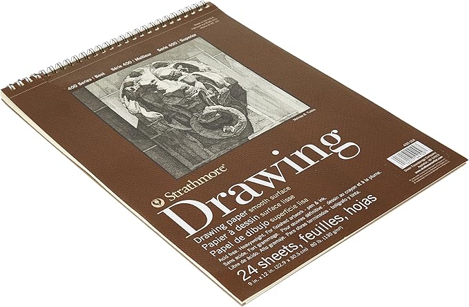 Strathmore (400-104 400 Series Drawing, Smooth Surface, 9x12, 24 Sheets (Pack of 12)