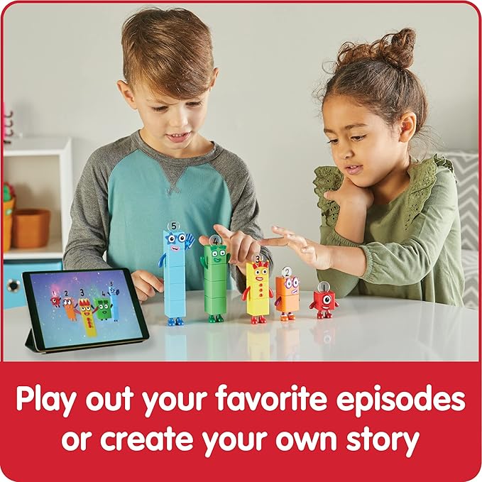hand2mind Numberblocks Friends One to Five, Action Figure Set, Toy Figures & Playsets, Small Figurines for Kids, Counting Blocks, Numbers for Toddlers, Math Toys, Kids Birthday Gifts