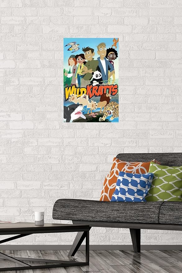 Wild Kratts - Group Wall Poster, 22.4L" x 14.7W", Premium Poster & Mount Bundle