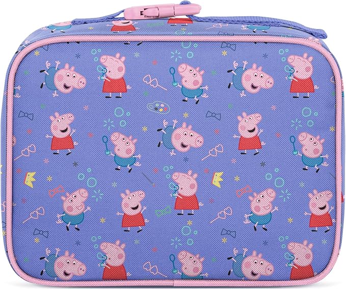 Simple Modern Peppa Pig Kids Lunch Box for School | Reusable Insulated Lunch Bag for Toddler, Girl, and Boy | Meal Containers with Exterior & Interior Pockets | Hadley Collection | Peppa Pig Bubbles