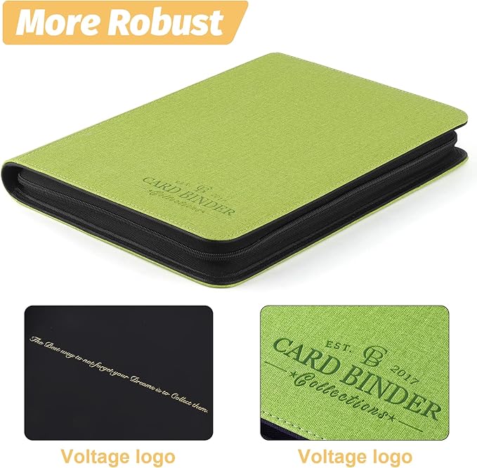 Trading Card Binder, Card Collection Binder Album Folder with 540 Side Loading Pockets, 9 Pocket Trading Card Album Folder for TGC,MTG, Baseball Cards, Yugioh(Green)