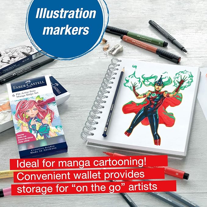 Faber-Castell PITT Artist Pen Manga Drawing Set 167132