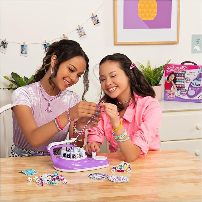 Cool Maker, KumiKreator Bead & Braider Friendship Necklace and Bracelet Making Kit, Arts & Crafts Kids Toys for Girls Ages 8 and up